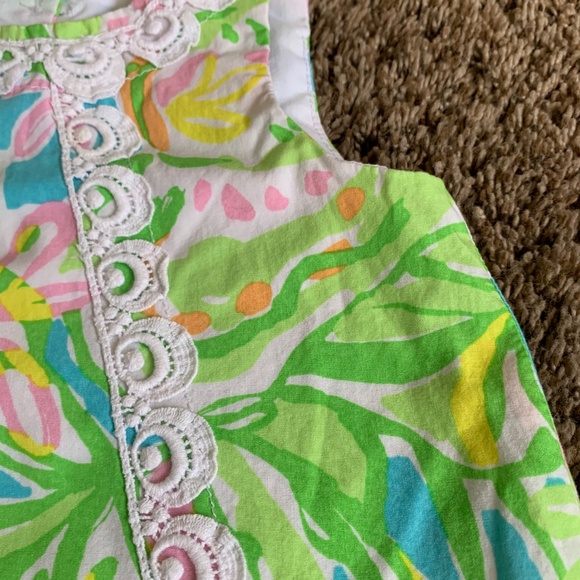 Lilly  Pulitzer Floral Baby Girl Sleeveless Shift Dress 12-18m No Bloomers - Picture 6 of 12